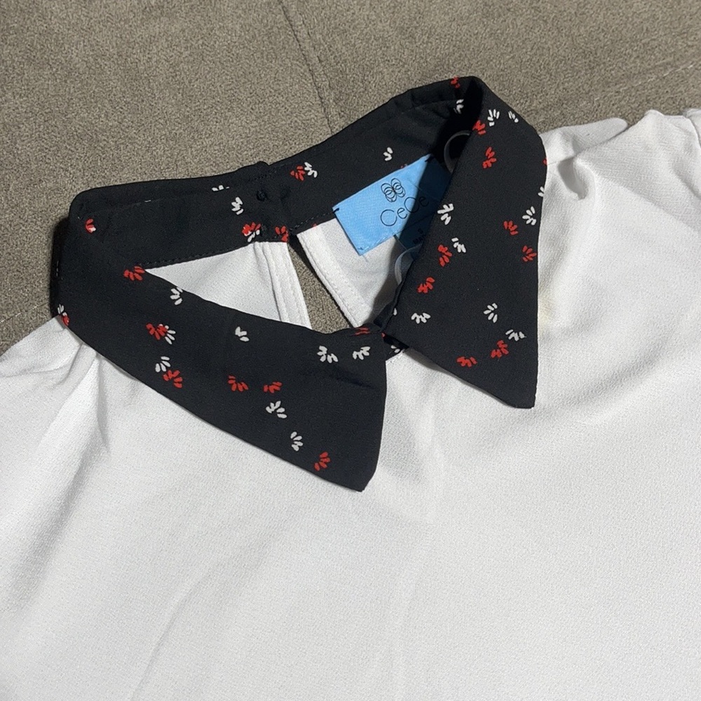 🥰🥰CeCe Collared Puff Sleeves Blouse🥰🥰 - Picture 3 of 9